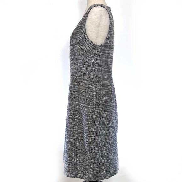 Banana Republic Tweed Sheath Dress Womens Sz 12 Gray Sleeveless V-Neck Lined - Picture 2 of 8